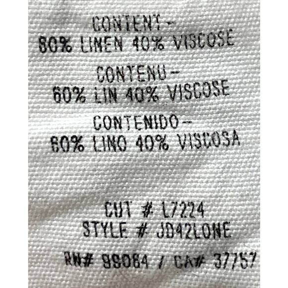 LOVE LIKE SUMMER X BILLABONG Womens M Tunic Top Off White Gray Linen Blend STAIN - Picture 8 of 8